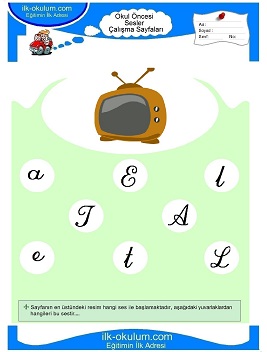Çocuklar İçin T Sesi Çalışma Sayfaları 